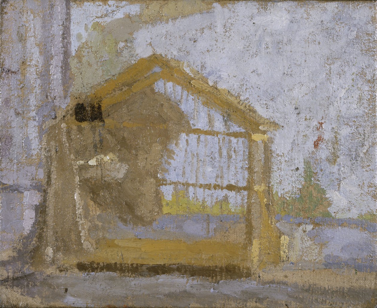 Klatka dla ptaków (olej na płótnie) autorstwa Gwen John