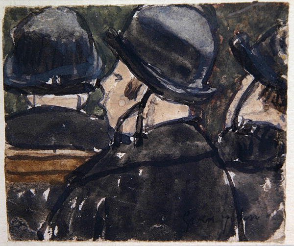 Chapeaux aux Brides (akwarela na papierze) autorstwa Gwen John