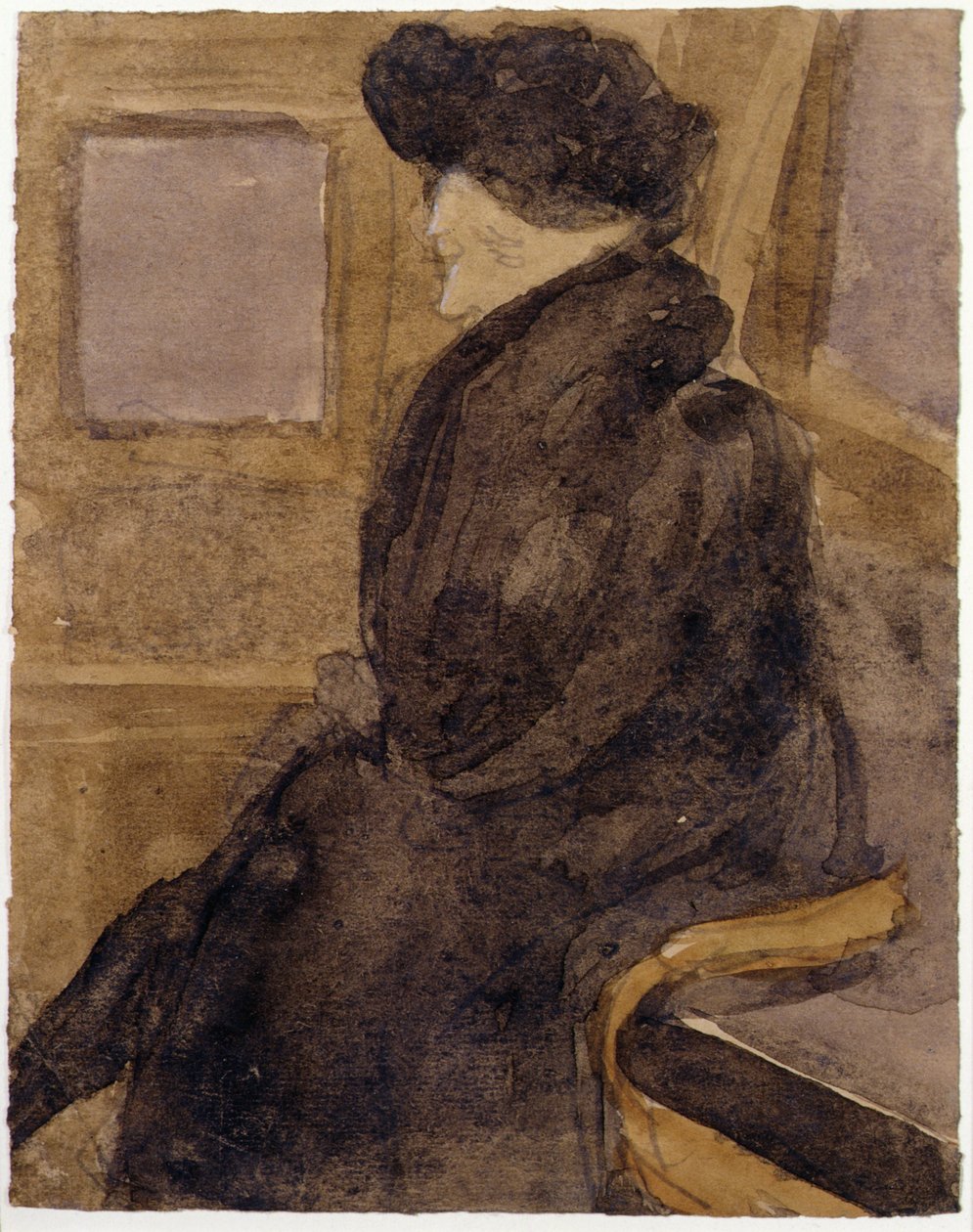 Stara kobieta w tramwaju autorstwa Gwen John