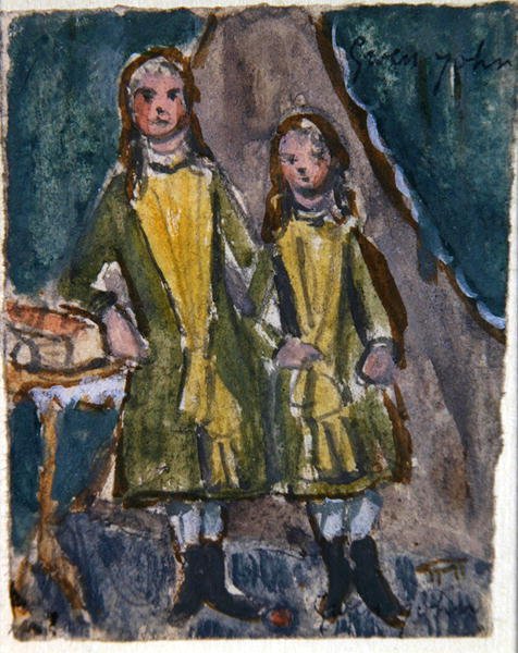 Siostry wiktoriańskie (akwarela na papierze) autorstwa Gwen John