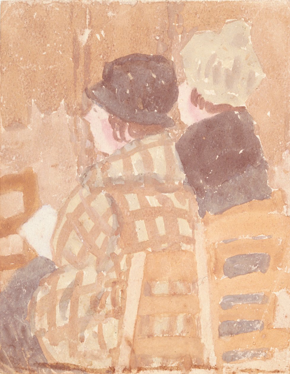 „Dwie kobiety siedzące w kościele”, 1896-1939 autorstwa Gwendolen Mary John