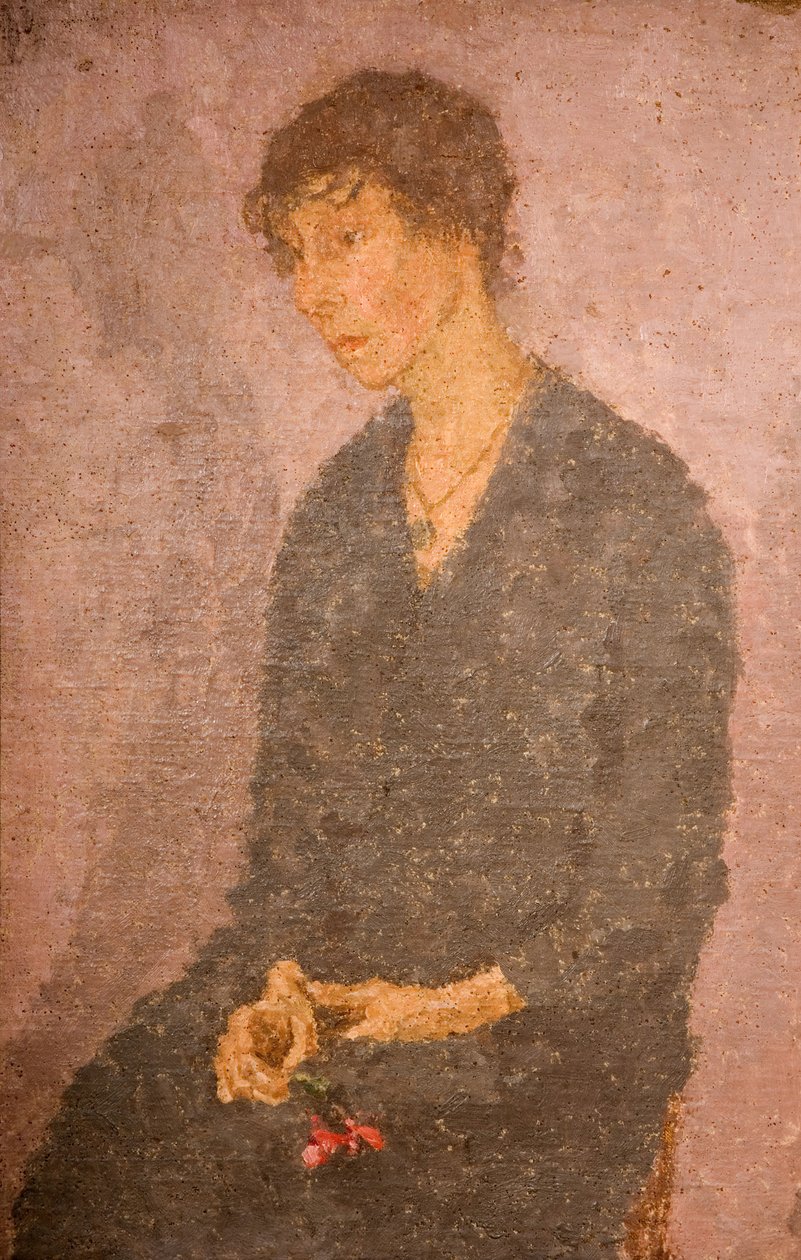 Kobieta trzymająca kwiat, 1908-1922. autorstwa Gwendolen Mary John