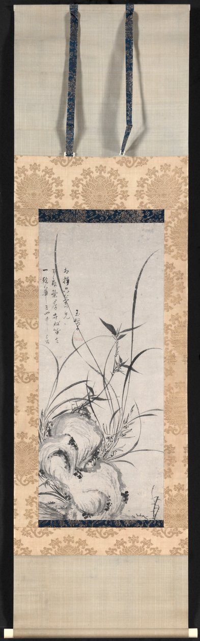 Rock, Bamboo, and Orchids, koniec XIII i początek XIV wieku. autorstwa Gyokuen Bompo