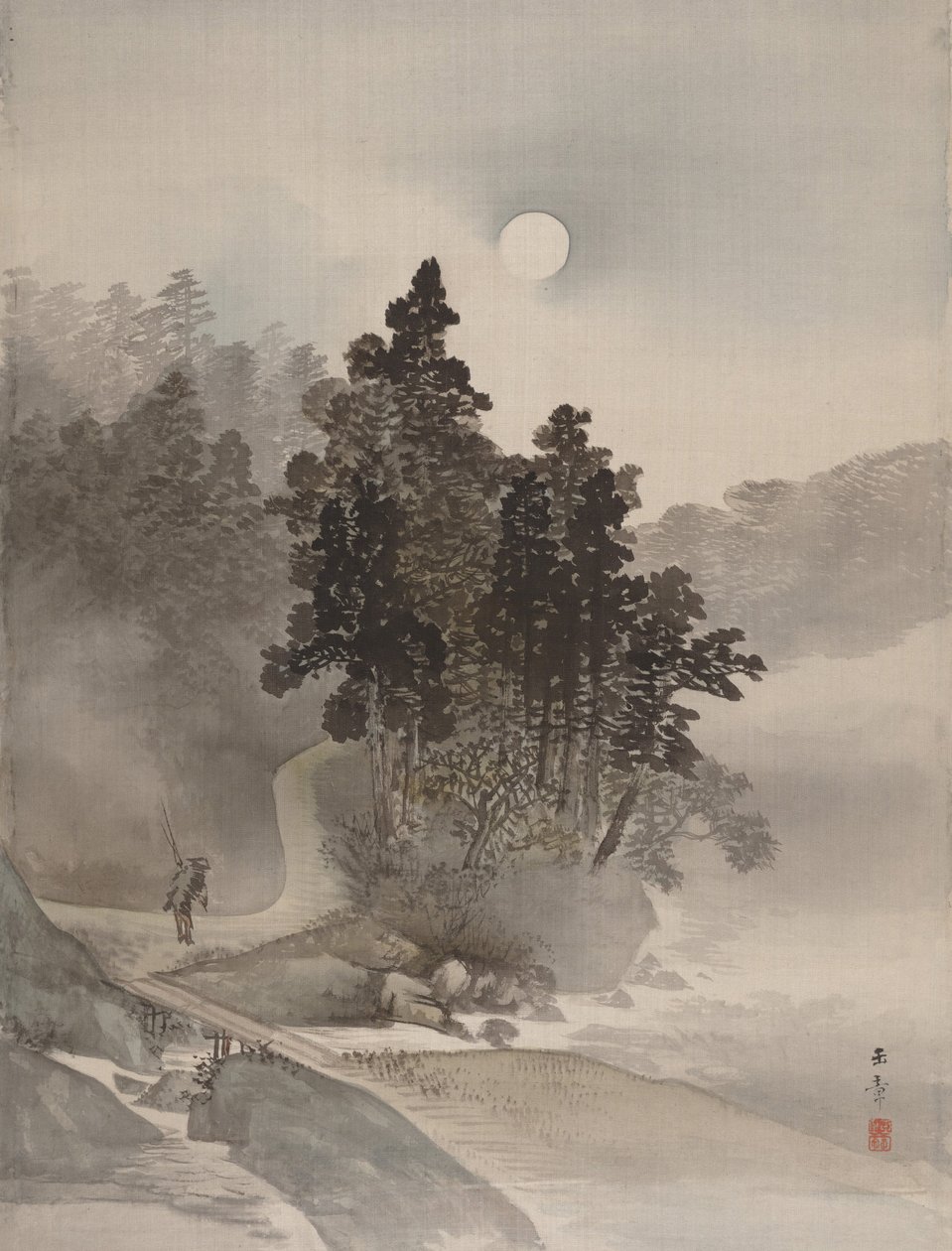 Podróżowanie przy świetle księżyca, 1800. autorstwa Gyokusho Kawabata