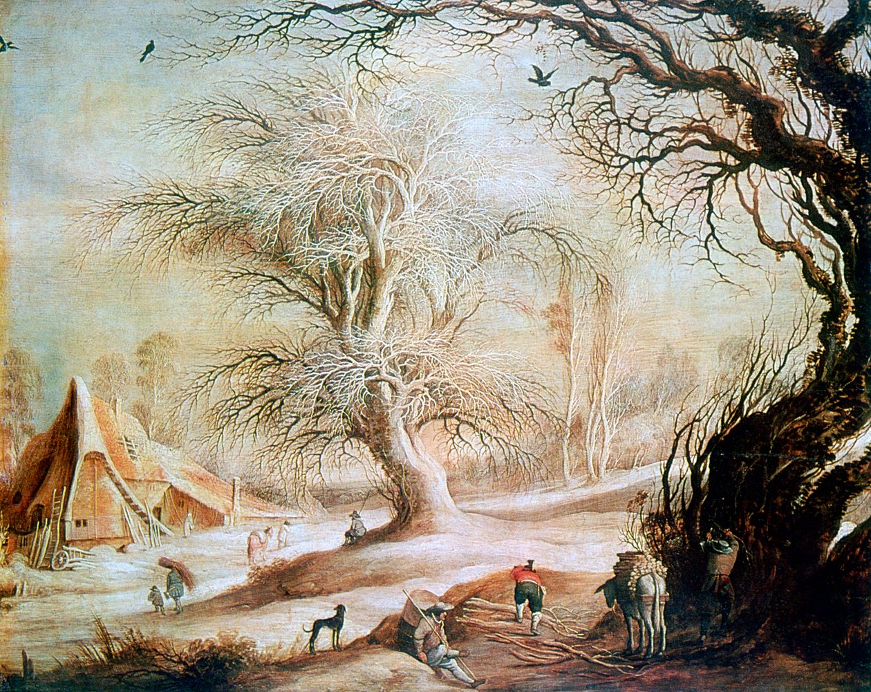 "Pejzaż zimowy", c1606-1656 autorstwa Gysbrecht Leytens