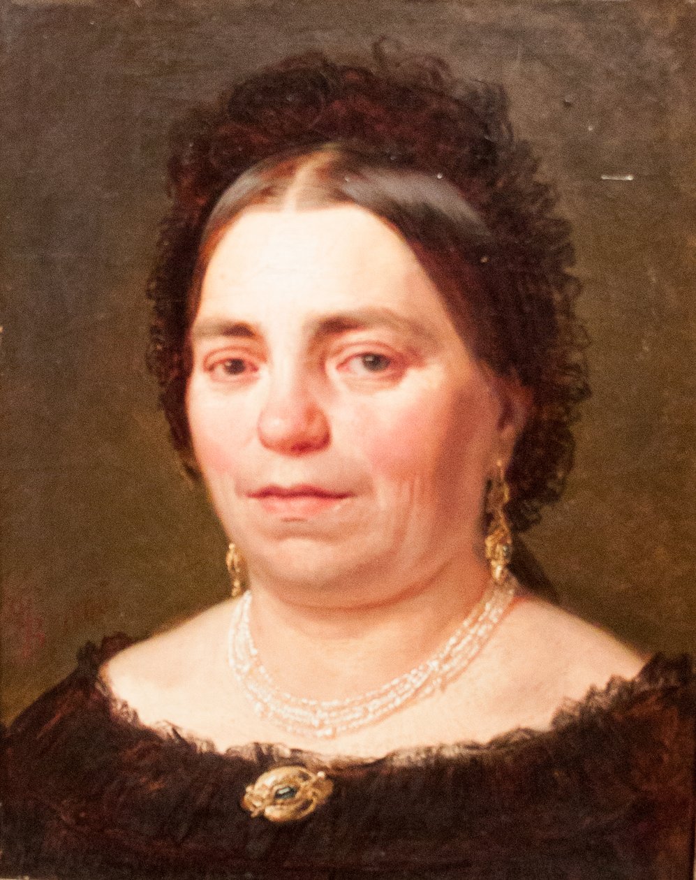 Portret pani Vilmos Benczur, matki artysty z Węgier: Benczur Vilmosne, Benczur Gyula edesanyja portrejan autorstwa Gyula Benczúr
