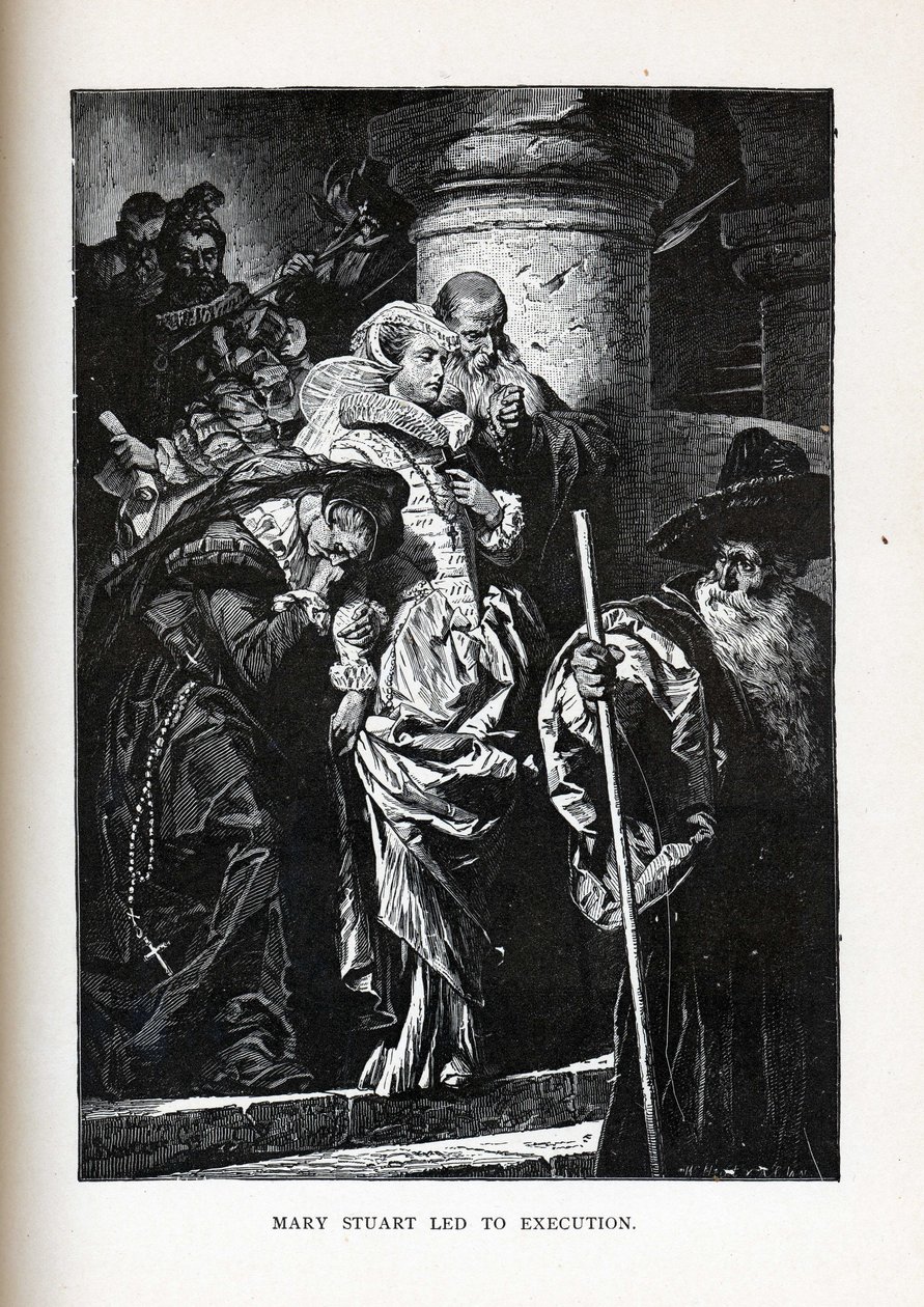 Mary Stuart doprowadziła do egzekucji, 1882 autorstwa Gyula Benczúr