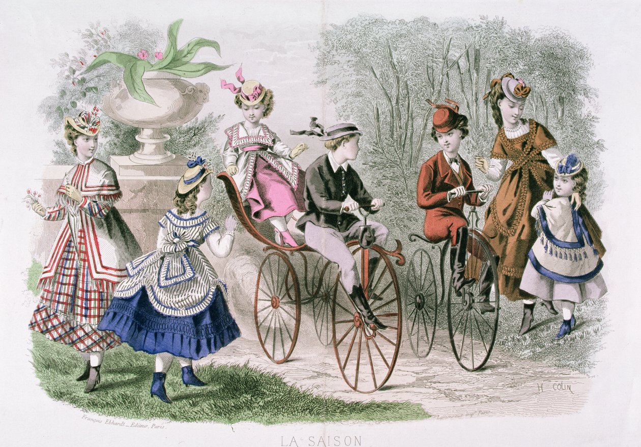 Dzieci w parku, z „La Saison, Journal Illustre des Dames”, maj 1869 autorstwa H. Colin