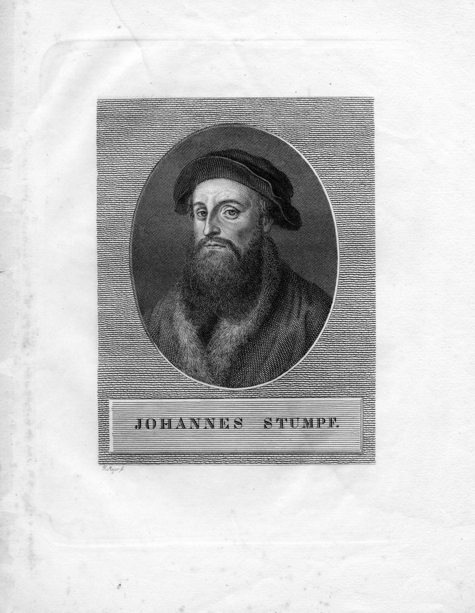 grawerowany portret autorstwa H. Meyer