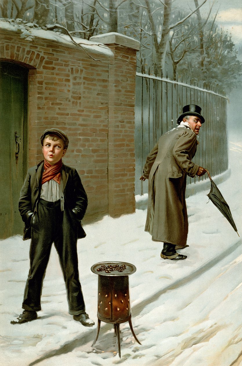 „Kula śnieżna – winna czy nie winna”, z dorocznego gruszki, Boże Narodzenie, 1906 r. autorstwa H. Pittard
