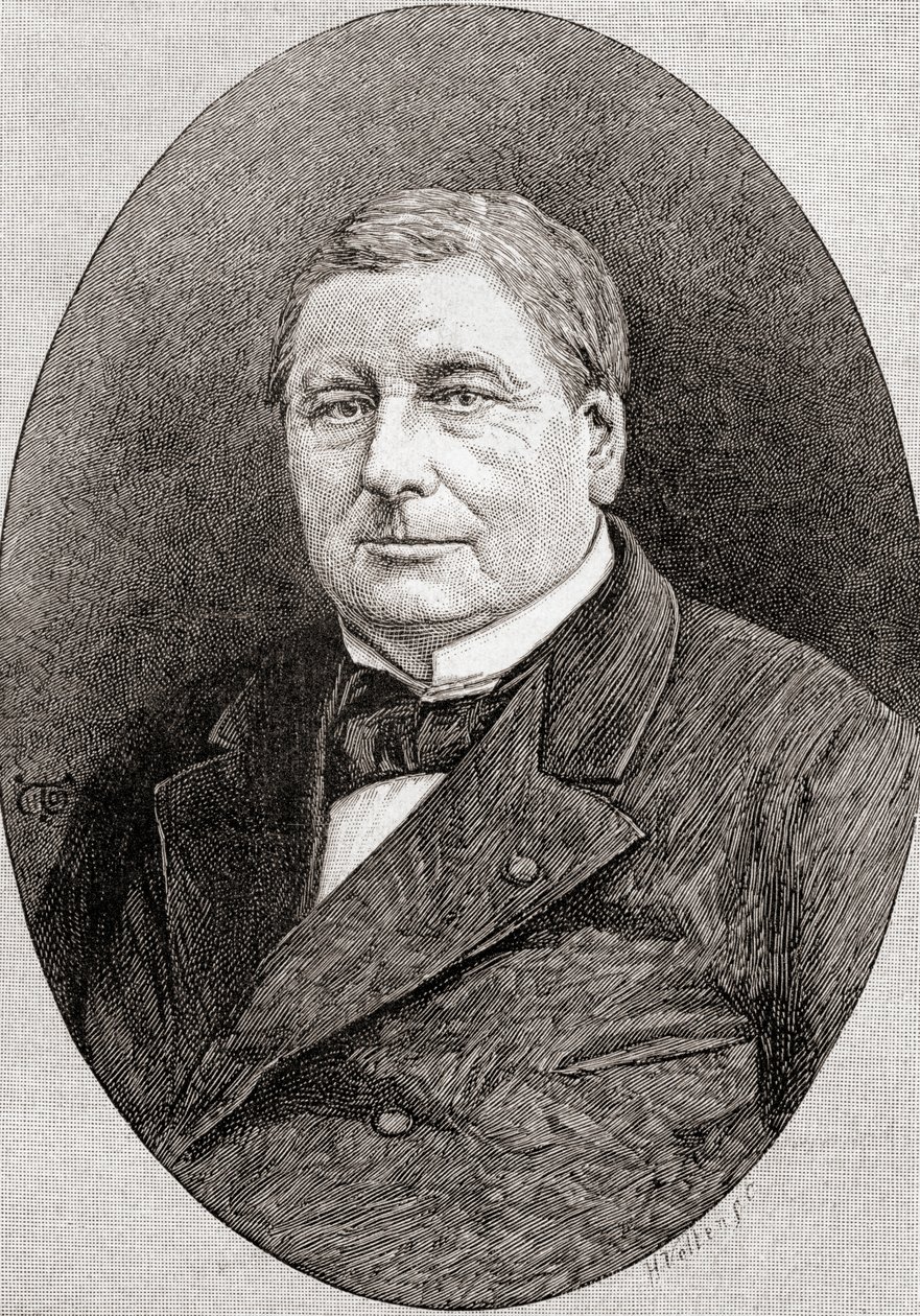 Eugène Marin Labiche, z miesięcznika The Century Illustrated, opublikowanego 1884 (drewno) autorstwa H. Velten
