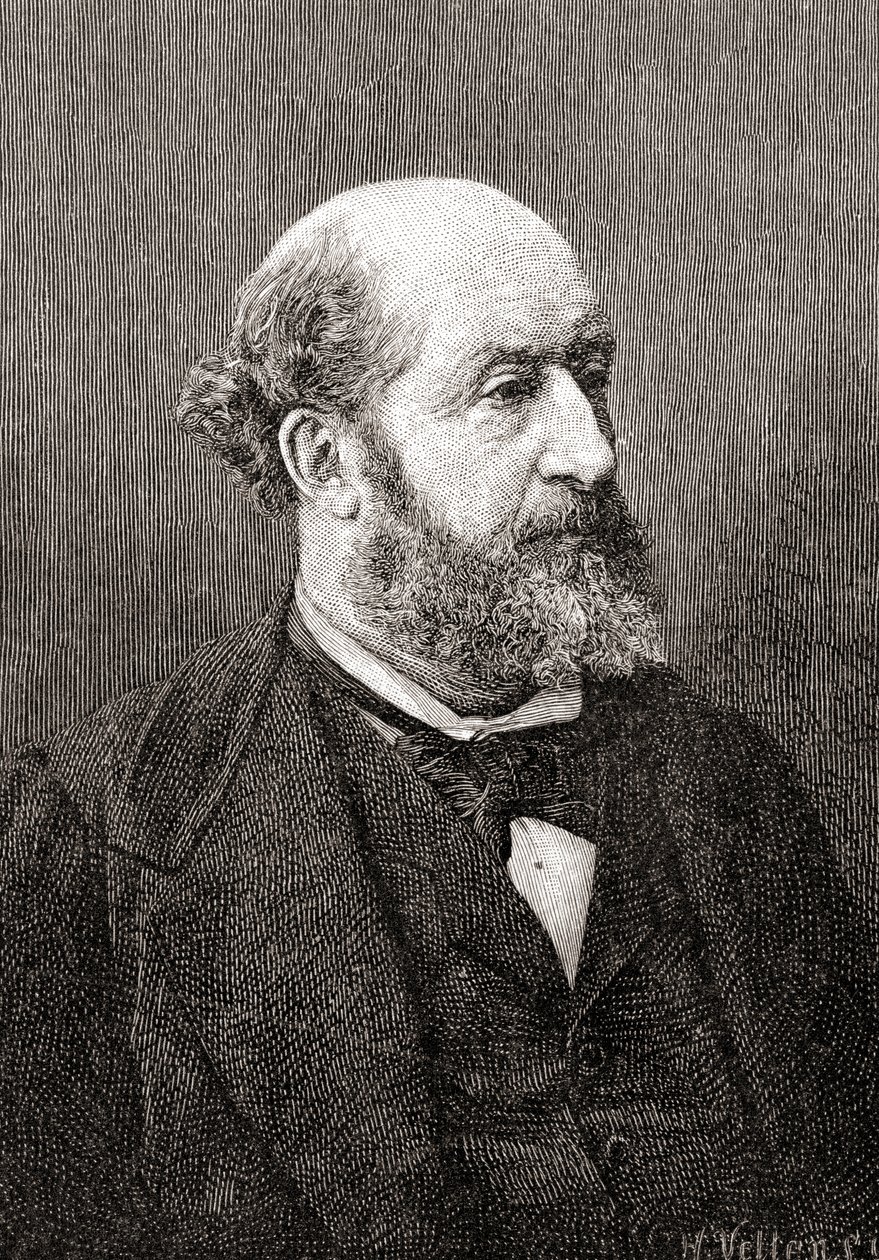 Guillaume Victor Émile Augier, z miesięcznika The Century Illustrated, opublikowanego 1884 (drewno) autorstwa H. Velten