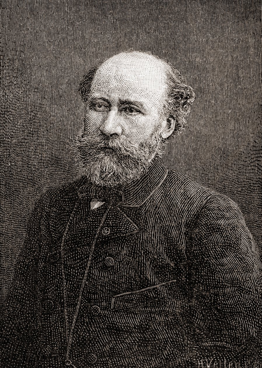 Octave Feuillet, z miesięcznika The Century Illustrated, opublikowanego 1884 (drewno) autorstwa H. Velten