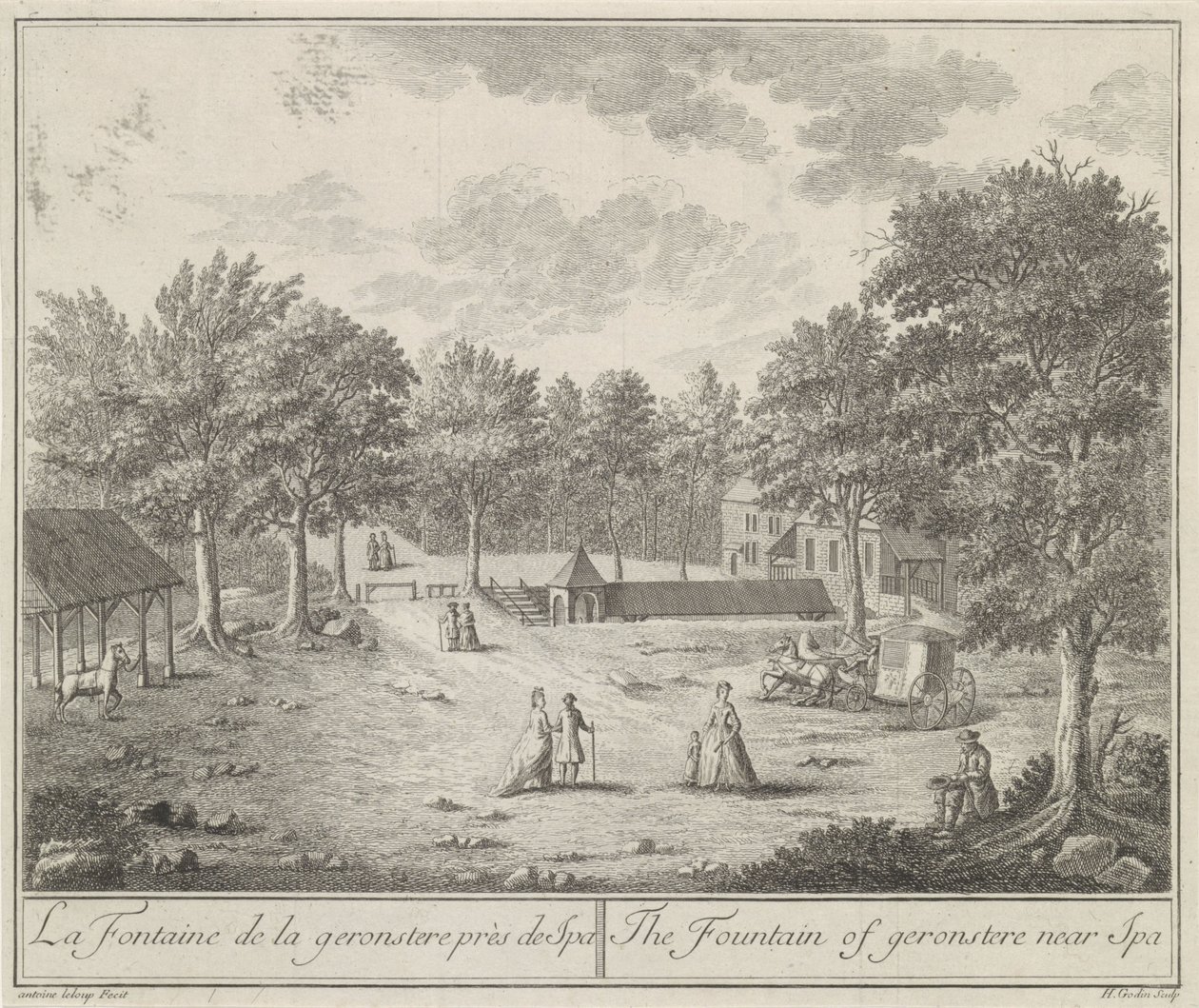 La Fontaine de la geronstere w pobliżu Spa autorstwa H.J. Godin