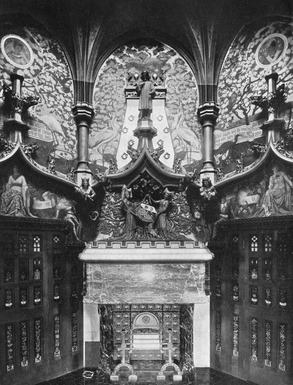 Sala Chaucera, zamek Cardiff, Walia, 1924-1926 autorstwa HN King