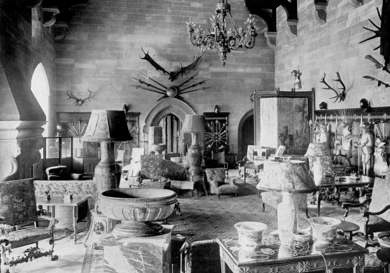 Wielka Sala, Zamek Warwick, 1924-1926. autorstwa HN King