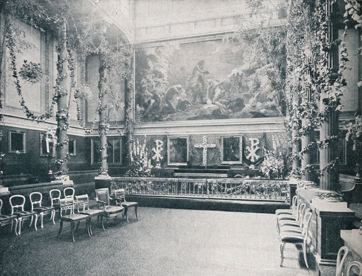 Prywatna kaplica Pałacu Buckingham, c1910 1911 autorstwa HN King