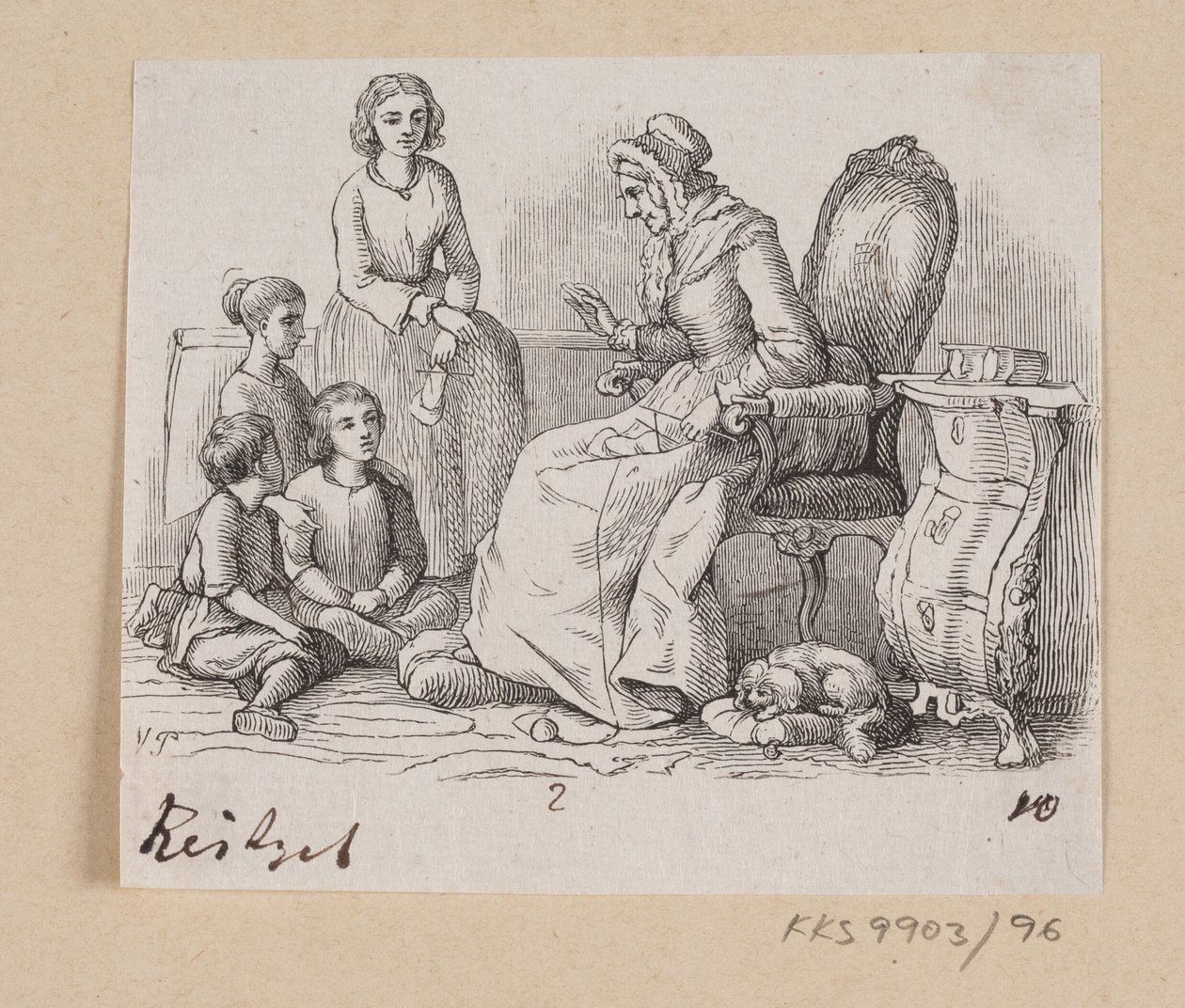 Ilustracja do „Babci” w H.C. Andersen, „Baśnie i historie”, tom 2 autorstwa H.P. Hansen