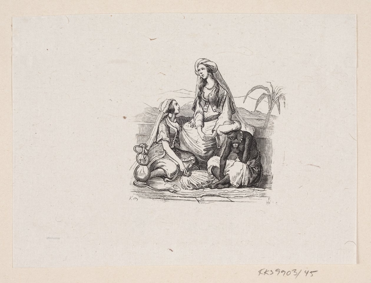 Ilustracja do „Latającej walizki” w H.C. Andersen, „Baśnie i historie”, tom 1 autorstwa H.P. Hansen