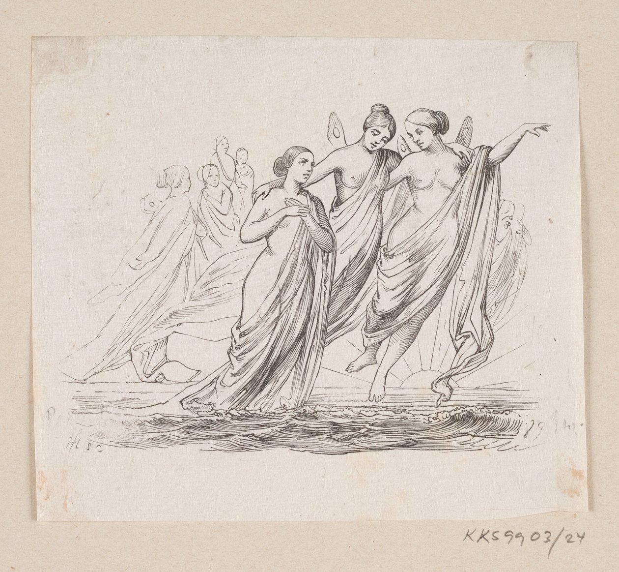Ilustracja do „Małej Syrenki” w H.C. Andersen, „Baśnie i historie”, tom 1 autorstwa H.P. Hansen