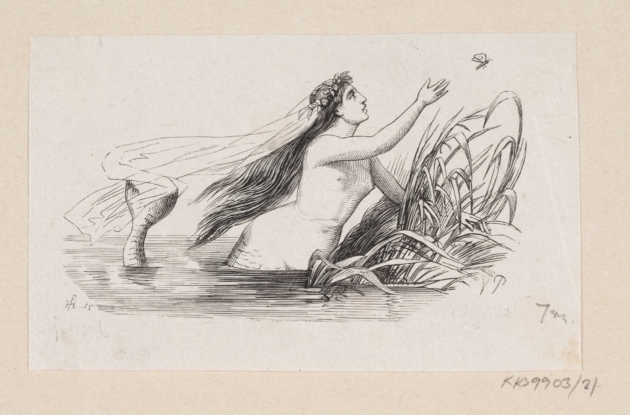 Ilustracja do „Małej Syrenki” w H.C. Andersen, „Baśnie i historie”, tom 1 autorstwa H.P. Hansen