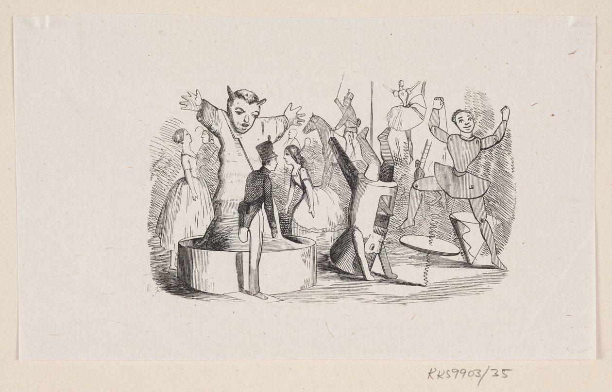 Ilustracja do „Niezłomnego blaszanego żołnierza” w H.C. Andersen, „Baśnie i historie”, tom 1 autorstwa H.P. Hansen