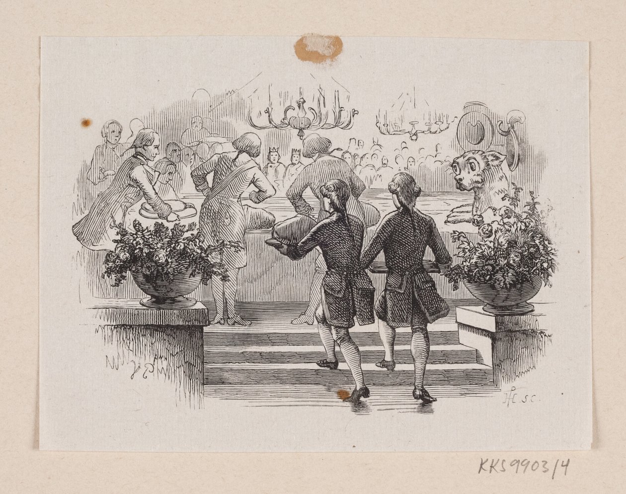 Ilustracja do „Fajerwerków” w H.C. Andersen, „Baśnie i historie”, tom 1 autorstwa H.P. Hansen