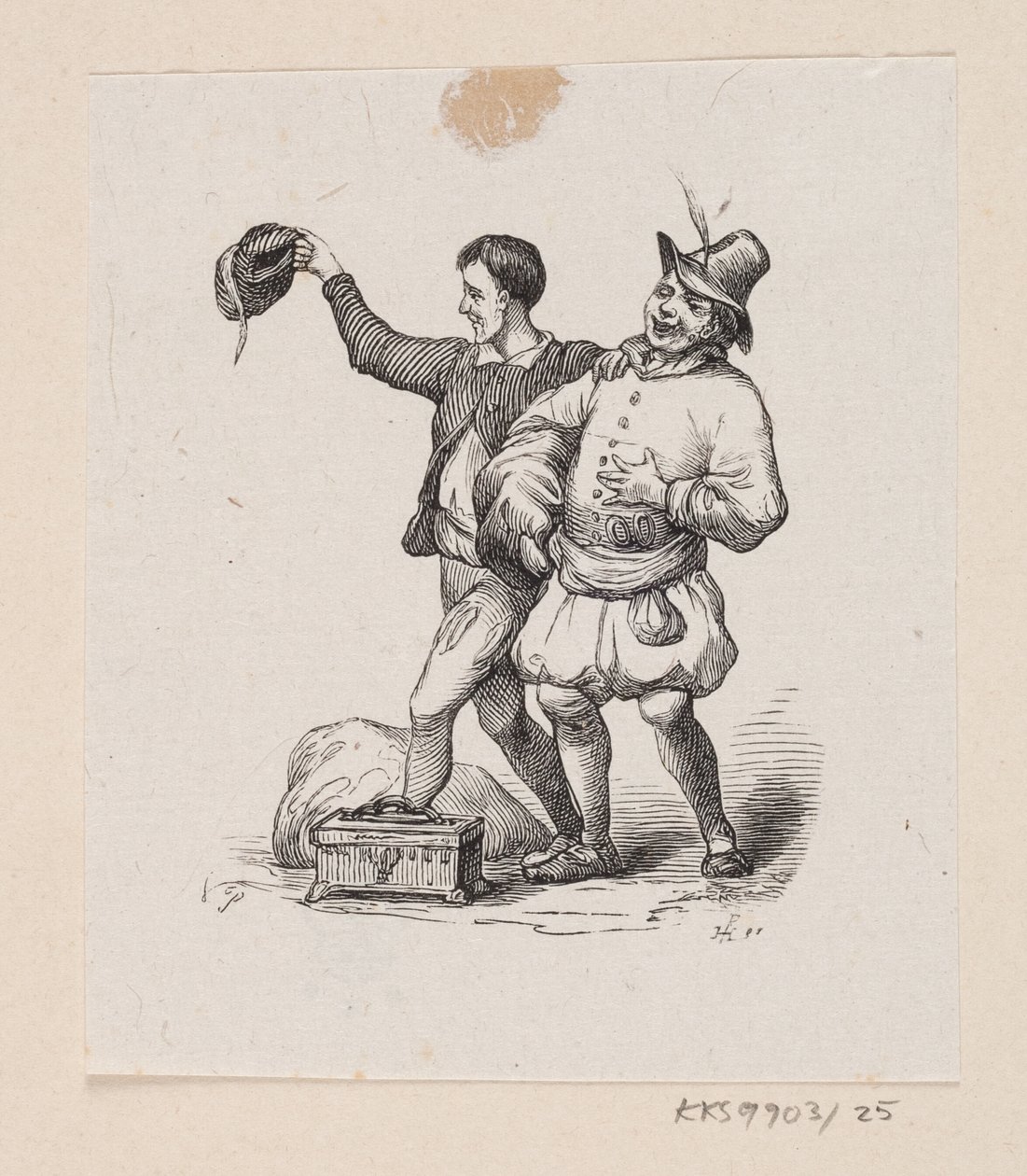 Ilustracja do „Nowych szat cesarza” w H.C. Andersen, „Baśnie i historie”, tom 1 autorstwa H.P. Hansen
