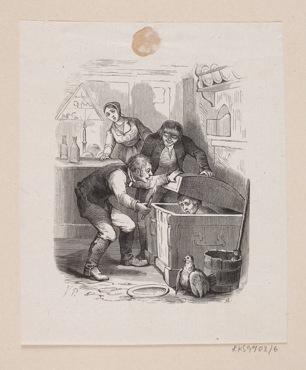 Ilustracja do "Mikołajka i Mikołaja" w H.C. Andersen, „Baśnie i historie”, tom 1 autorstwa H.P. Hansen