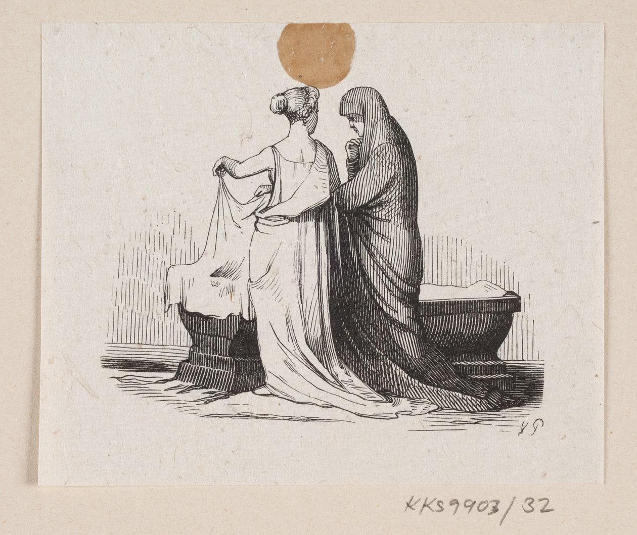Ilustracja do „Lykkens Kalosker” w H.C. Andersen, „Baśnie i historie”, tom 1 autorstwa H.P. Hansen