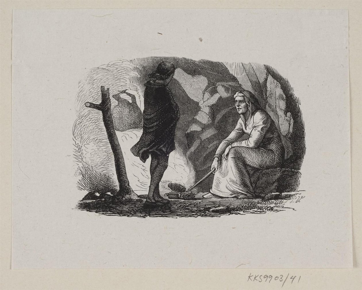 Ilustracja do „Rajskiego Ogrodu” w H.C. Andersen, „Baśnie i historie”, tom 1 autorstwa H.P. Hansen