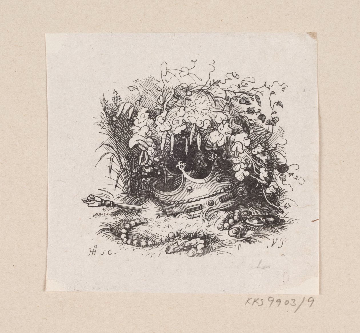 Ilustracja do „Księżniczki na ziarnku grochu” w H.C. Andersen, „Baśnie i historie”, tom 1 autorstwa H.P. Hansen