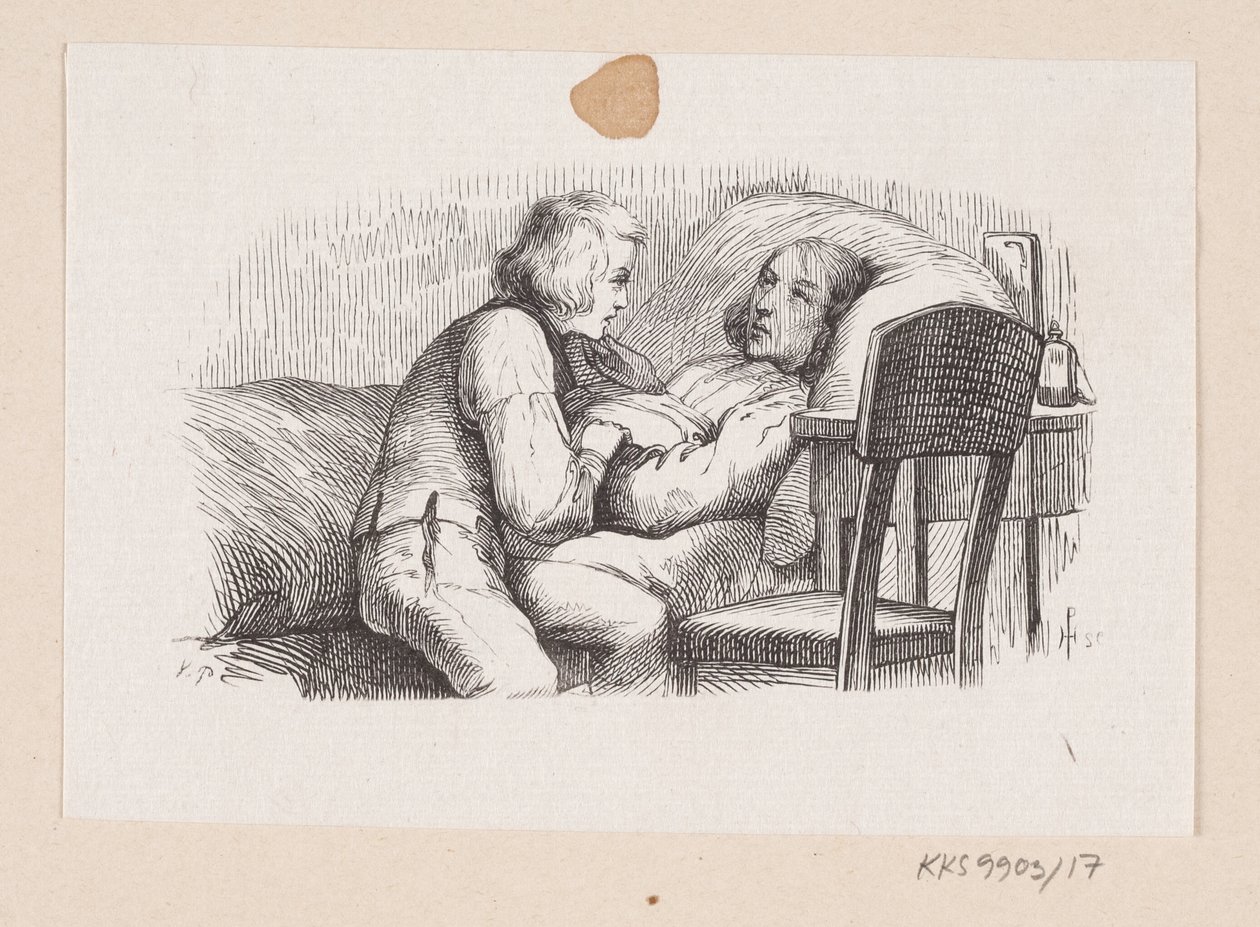 Ilustracja do „Wędrującego towarzysza” w H.C. Andersen, „Baśnie i historie”, tom 1 autorstwa H.P. Hansen