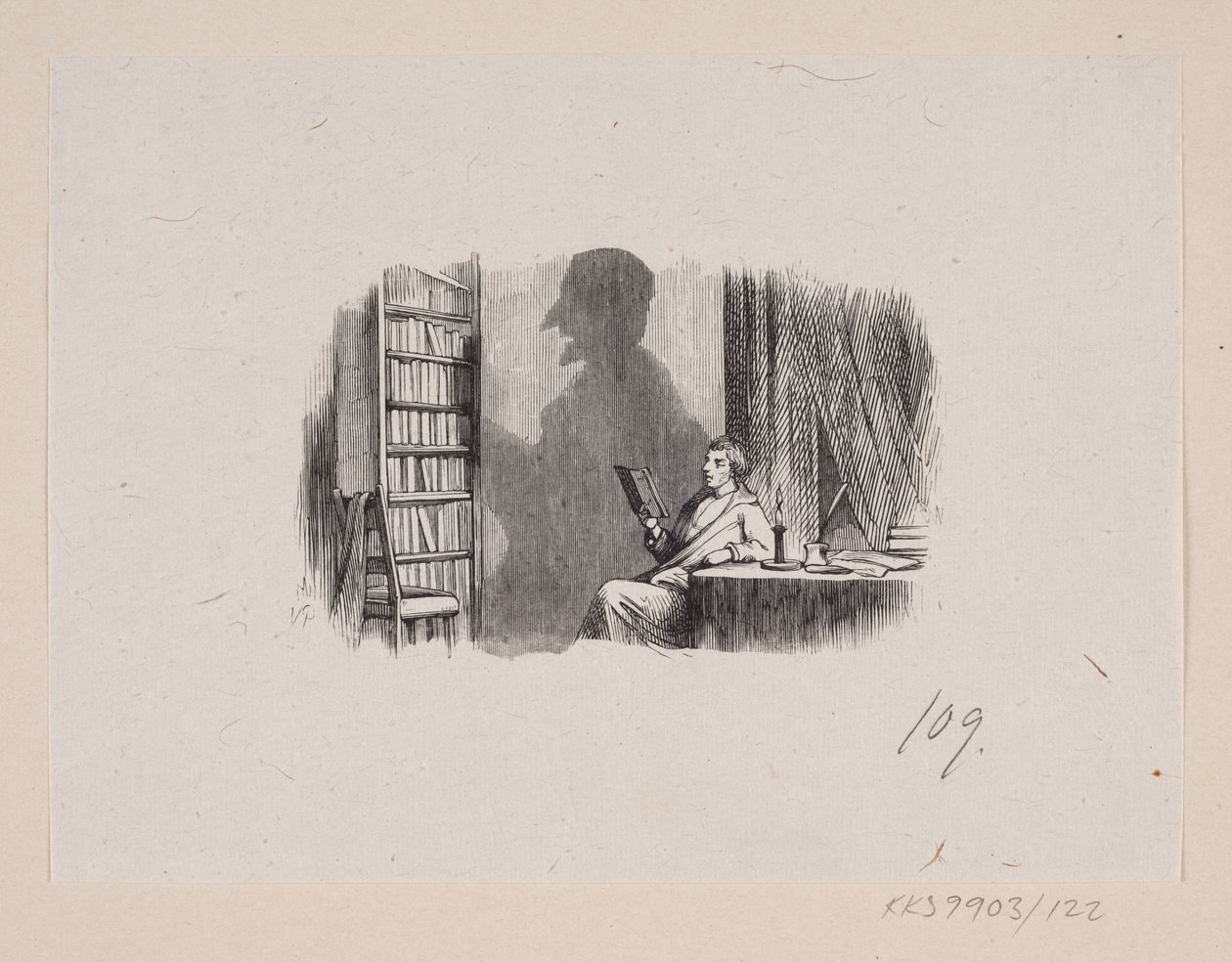 Ilustracja do „The Shadow” w H.C. Andersen, „Bajki i opowiadania”, tom 2 autorstwa H.P. Hansen
