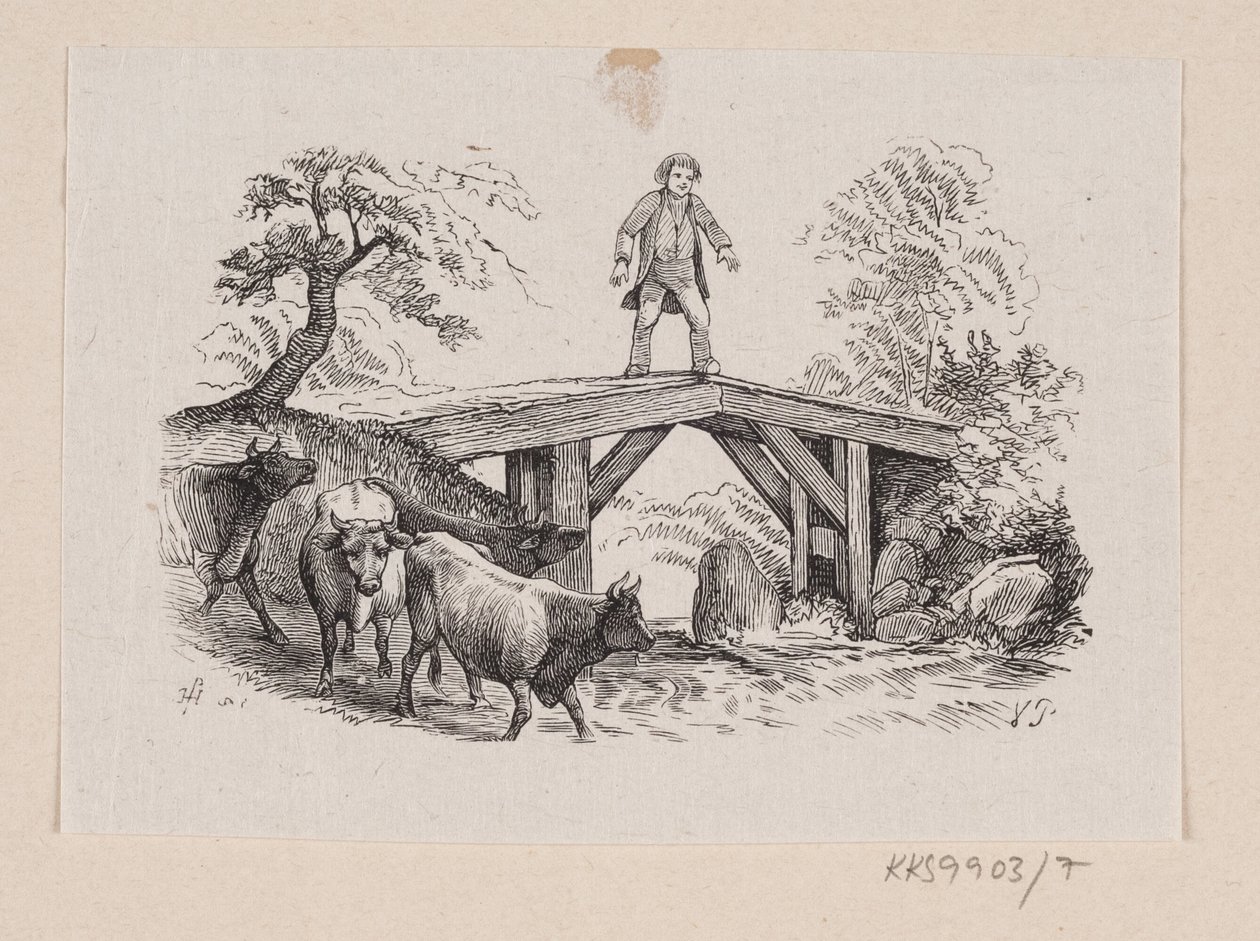 Ilustracja do „Wielkiego Mikołaja i małego Mikołaja” w H.C. Andersen, „Baśnie i historie”, tom 1 autorstwa H.P. Hansen