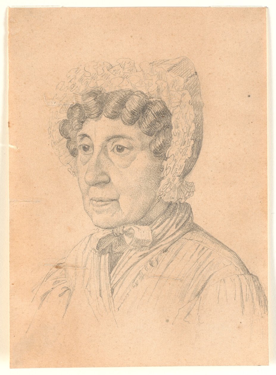 Portret starszej pani, prawdopodobnie matki konsula Bravo autorstwa H.W. Bissen