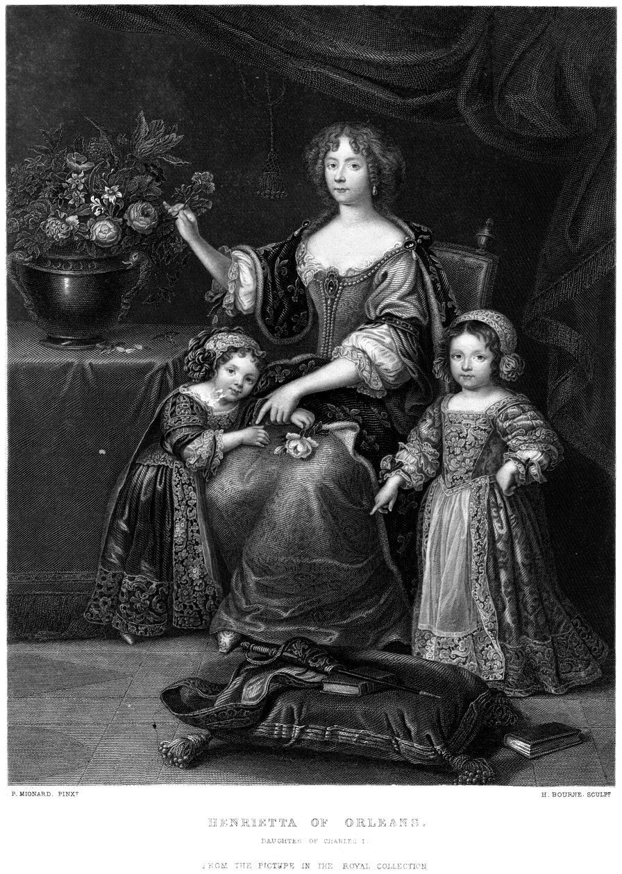 Henrietta z Orleanu, córka Karola I, XIX w. autorstwa H. Bourne