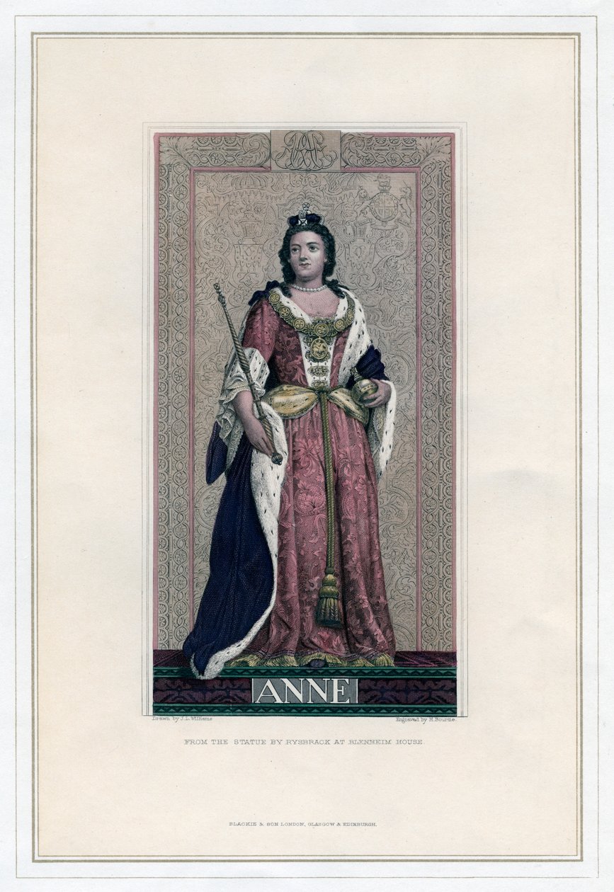 Królowa Anna, XIX w. autorstwa H. Bourne