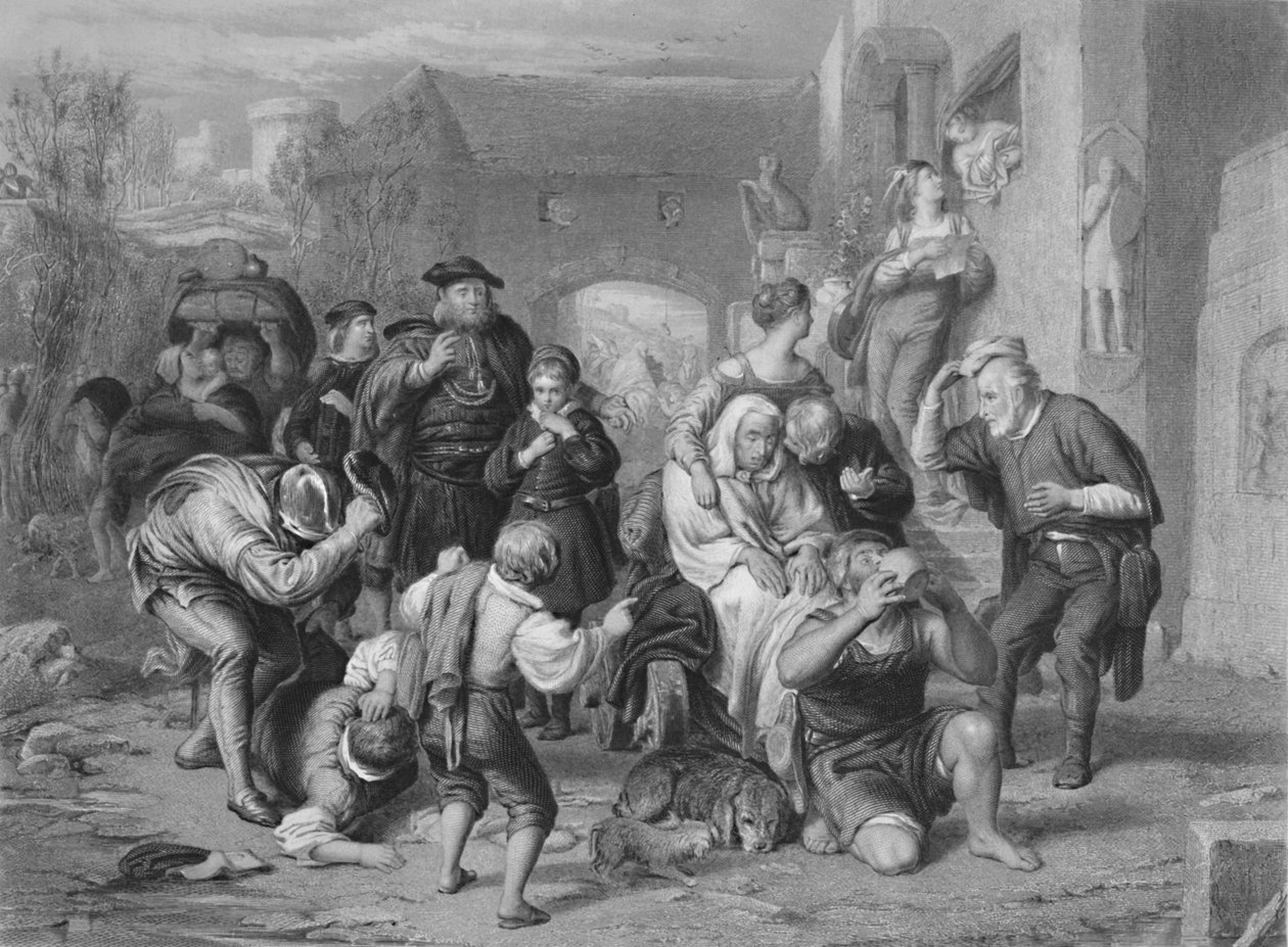 Siedem wieków człowieka takiego, jaki lubisz, ok. 1870 r. autorstwa H. Bourne
