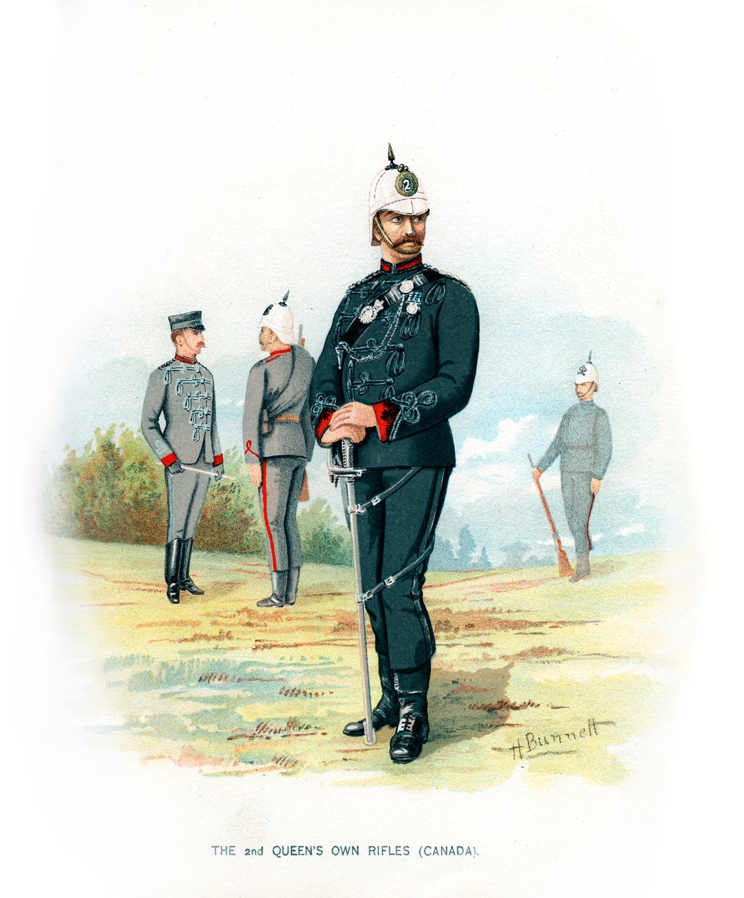 2. Queens Own Rifles Canada, ok. 1890 r. autorstwa H. Bunnett