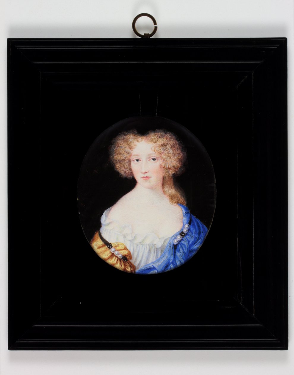 Lady Margaret Cavendish, później księżna Newcastle (akwarela na kości słoniowej) autorstwa H. Byrne