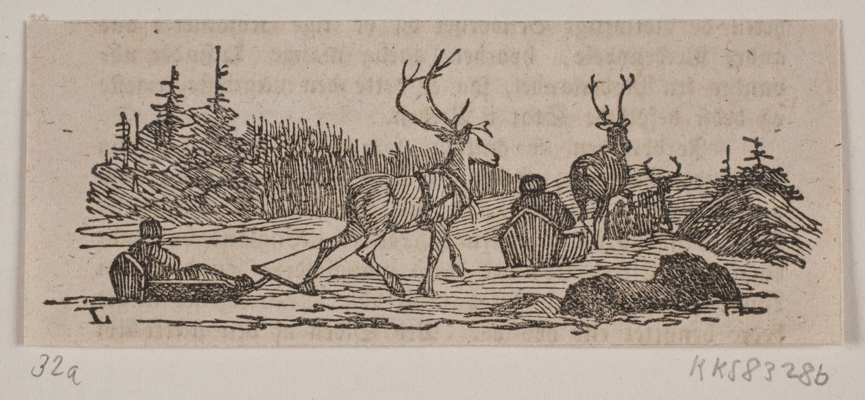 Kulig z reniferami autorstwa H. C. Henneberg