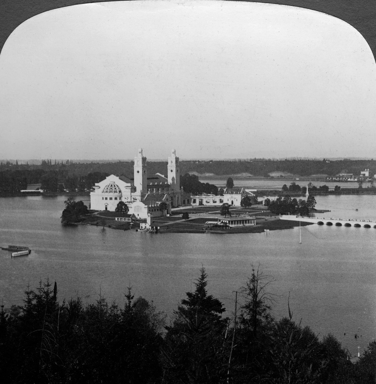 Ekspozycja Lewisa i Clarka, Budynek rządowy, Guilds Lake, Portland, Oregon, USA, 1905. autorstwa H. C. White