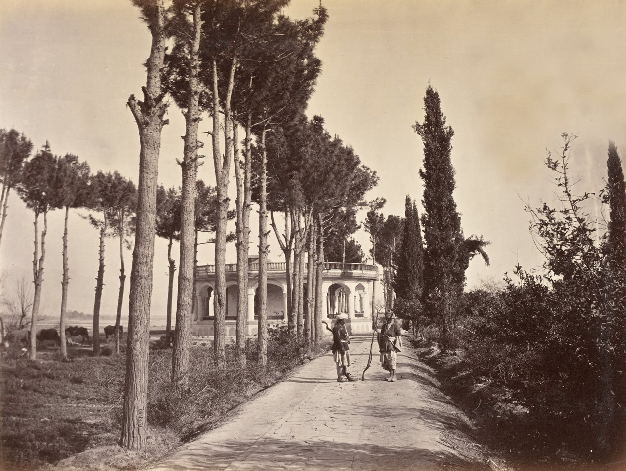 Afgańczycy w ogrodach Babura, Dżalalabad, 1878 autorstwa H. Charuis