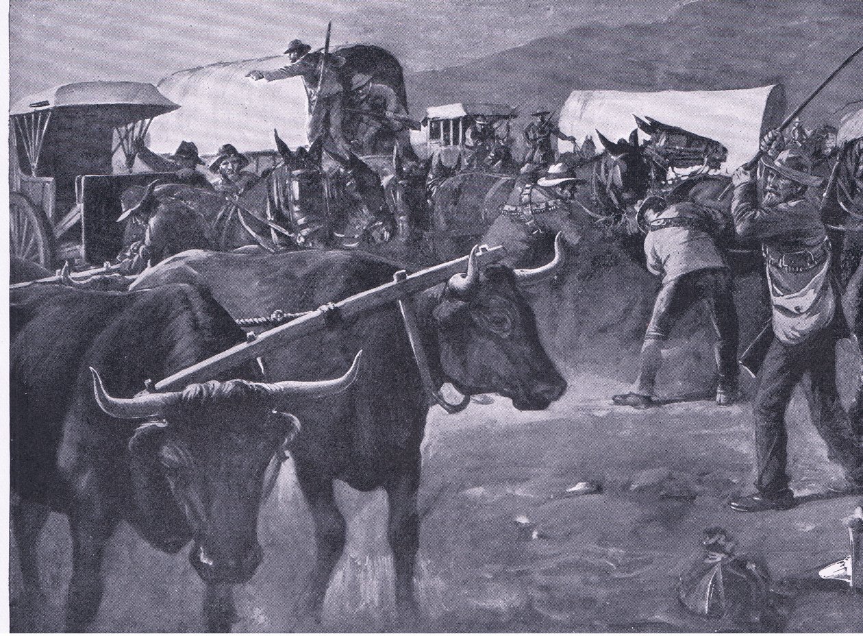 Pospieszna inspan, ilustracja z filmu After Pretoria: The Guerilla War, 1902 autorstwa H. Dixon
