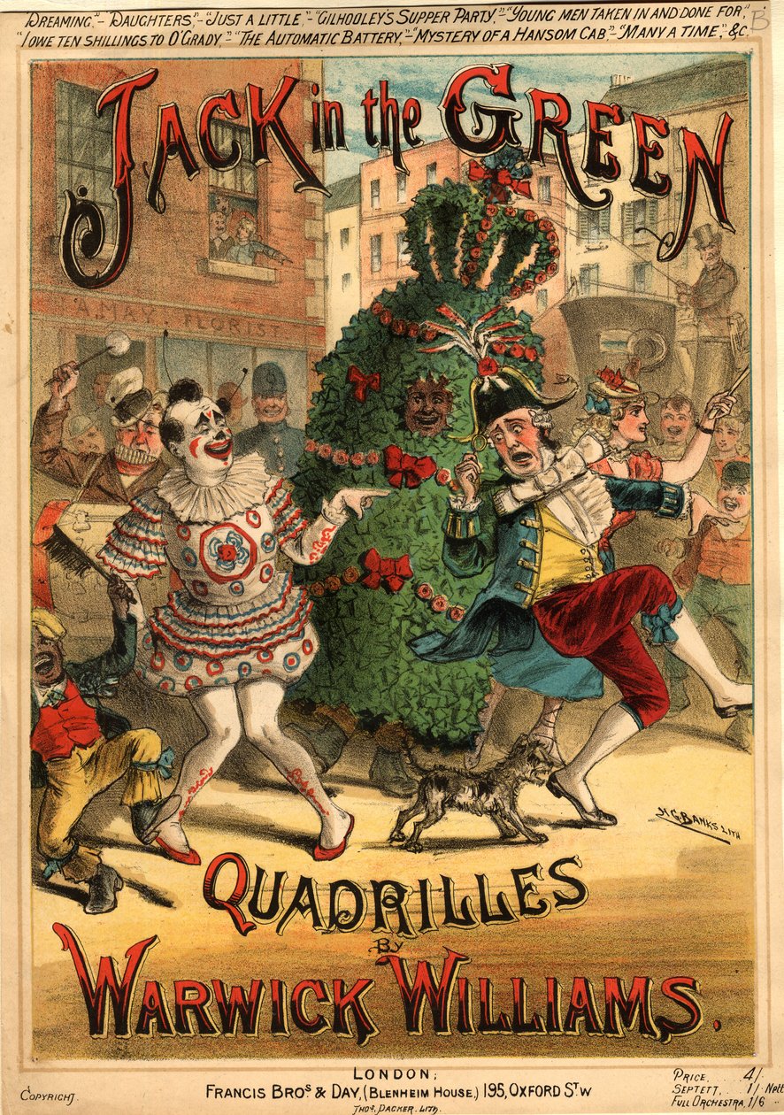 Nuty do „Jack in the Green Quadrilles” Warwicka Williamsa, wydane przez Francis Bros. & Day (kolor litho) autorstwa H. G. Banks