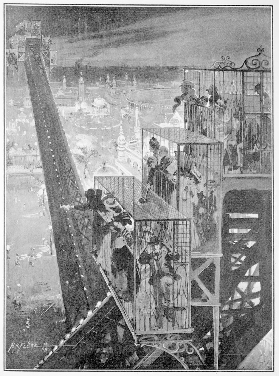 Jazda klapkami na wystawie francusko-brytyjskiej, 1908 autorstwa H. H. Flere