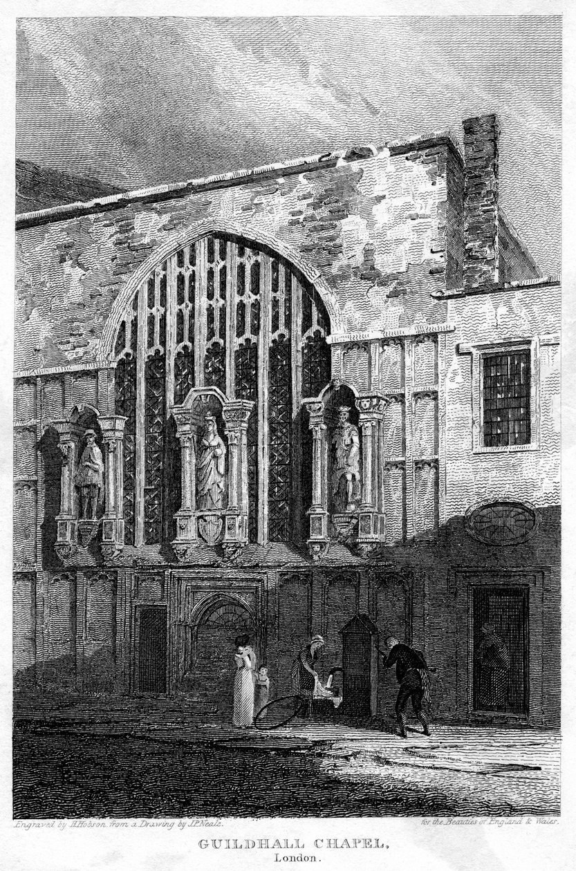 Kaplica Guildhall, City of London, 1815. autorstwa H. Hobson