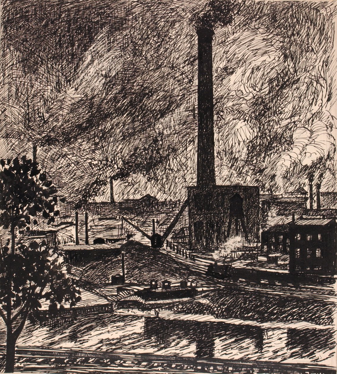 Bez tytułu (Scena przemysłowa) autorstwa H. Lyman Sayen