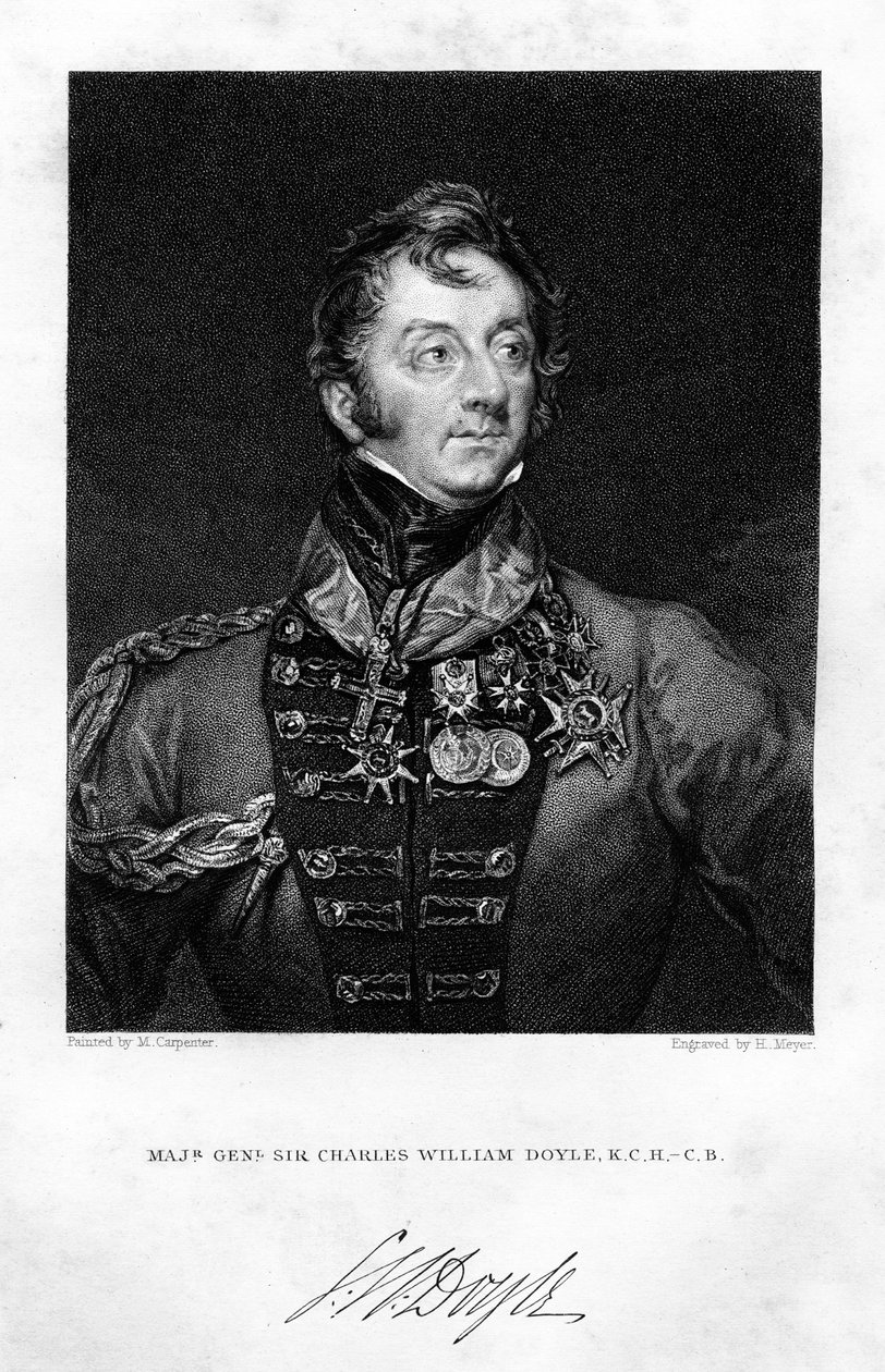Sir Charles Hastings Doyle 1804-1883, żołnierz brytyjski, 1837. autorstwa H. Mayer